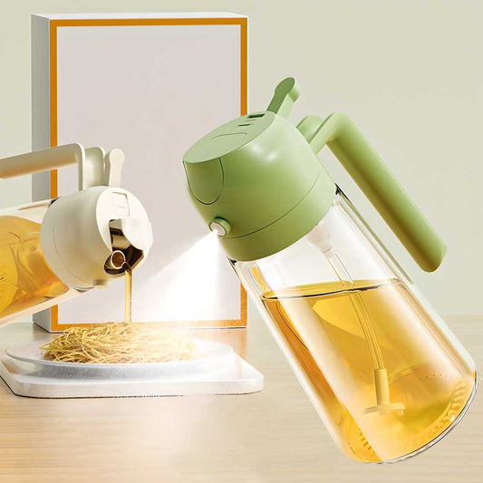 2-in-1 Oil Dispenser - Glass, Spray and Pour Design