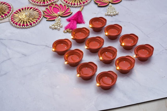 LED Light Water Sensor Diyas with, Ambient Lights.